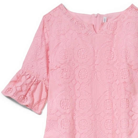 JANIE & Jack | Women's Pink Lace Dress - Picture 3 of 3